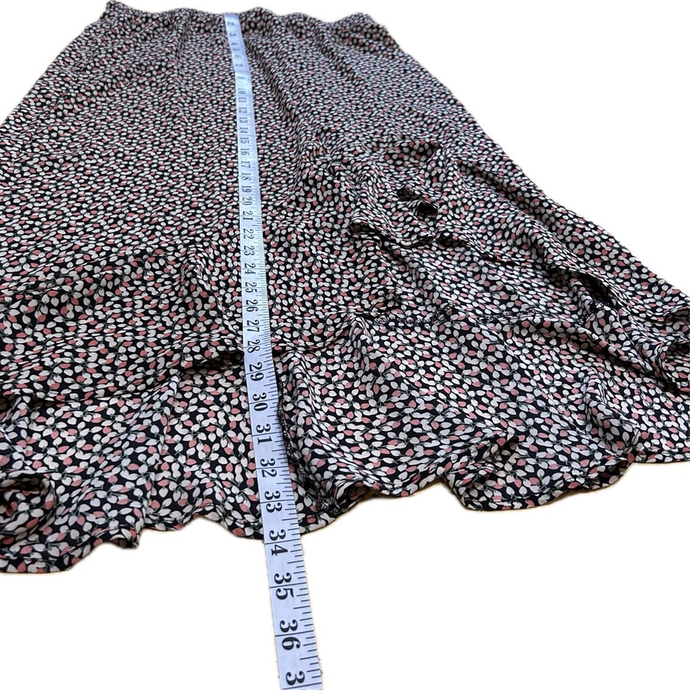 Max Studio High-Low Floral Print Boho Prairie Western Ruffle Midi Skirt. Size L - Picture 6 of 8
